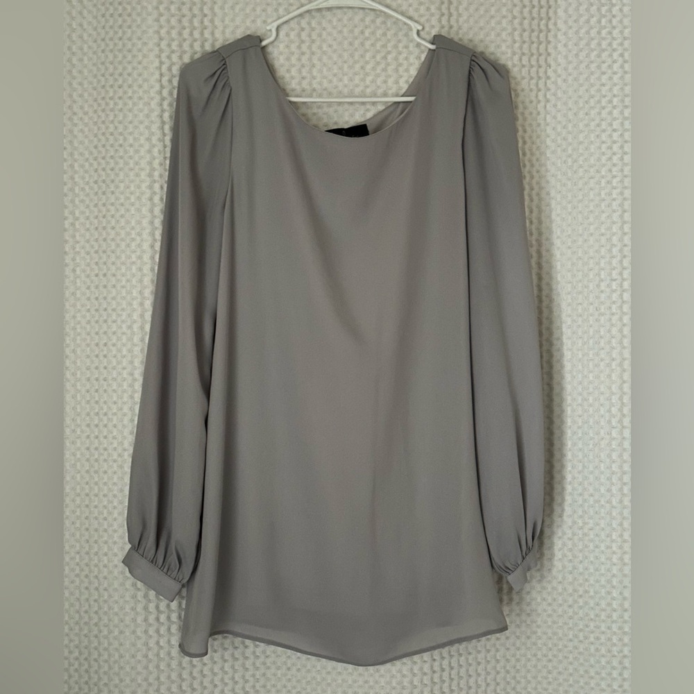 Lulu's Chic Gray Long Sleeve Dress